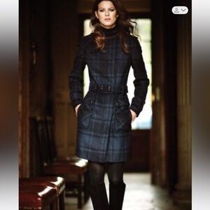 NWOT US 6/UK 10 Barbour Carina ink blue Cashmere/Wool Jacket for town &country